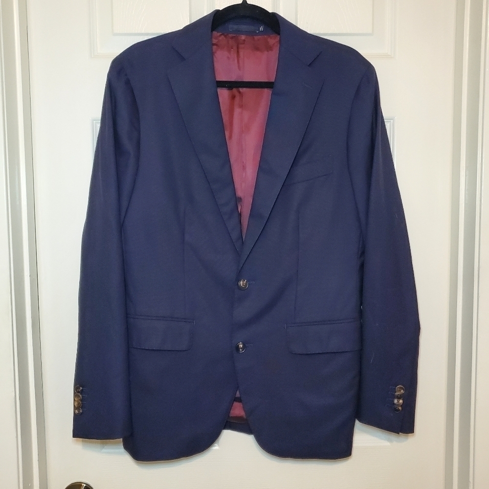 SuitSupply Blazer Men Size US 36R EUR 46R Lazio Wool Navy